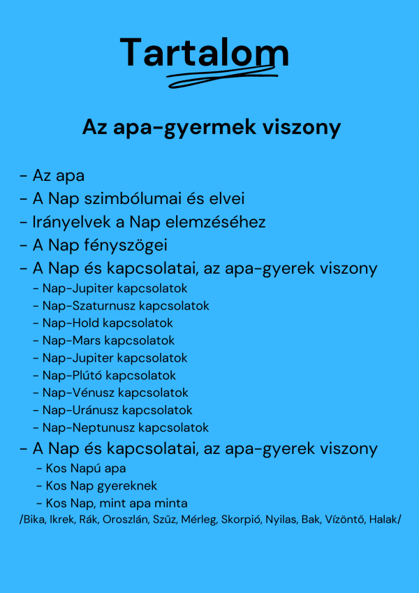 Szülői minta szerepe az asztrológiában és a személyiségfejlődésben: Az apa - Pálmai Éva – 2 kép